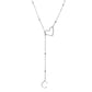 Stainless Steel Y-Shape Heart Initial Necklace