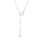 Stainless Steel Y-Shape Heart Initial Necklace