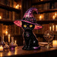 💥 50% Off! 🔥Gothic Halloween Witch and Cat Table Lamp