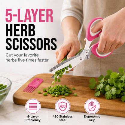 ✂️ Chop Herbs 5X Faster with Smart Kitchen Scissors 🌿
