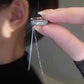 Minimalist Rhinestone Tassel Ear Cuff