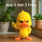3D Printed Angry Yellow Duck Desk Toy