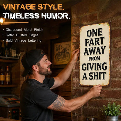 Funny Vintage Metal Wall Sign