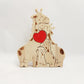 Wooden Family Puzzle Giraffe Ornament