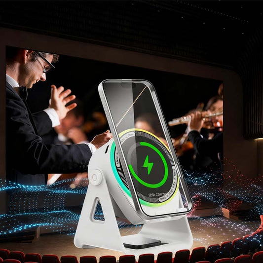 3-in-1 Wireless Charger Magnetic Stand Bluetooth Speaker