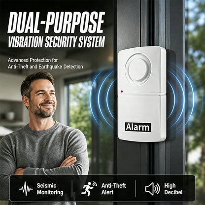 🚨 Wireless Door & Window Vibration Alarm – Instant Alert Security Shield 🔔