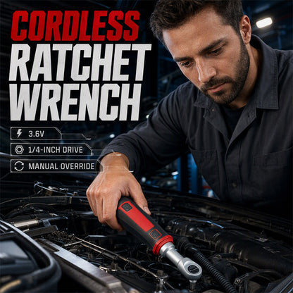 🔧⚡ 3.6V Rechargeable Electric Ratchet Wrench – Compact 1/4" Cordless Design