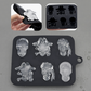 3D Skull Silicone Ice Cube Tray with Lid