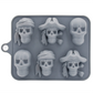 3D Skull Silicone Ice Cube Tray with Lid