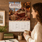 😻50% OFF | 2027 Cats Chillin' with Books Wall Calendar – Adorable Cat‑Book Art, Large Writing Blocks, Perfect Gift For Cat & Book Lovers!