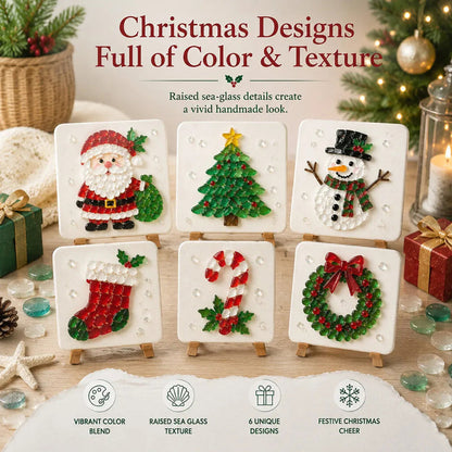 🎄 DIY Christmas Mosaic Art Kit – Create Sparkling Holiday Decorations with Santa, Snowman & Christmas Tree Designs