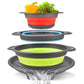 🥗 3-Piece Collapsible Colander Set with Draining Base – Space-Saving Kitchen Strainers for Fruits, Pasta & Vegetables