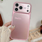 Sweet Heart Pattern Metallic Finish Phone Case