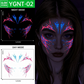 Halloween Luminous Face Tattoo Stickers