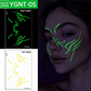 Halloween Luminous Face Tattoo Stickers