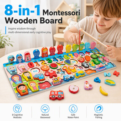 Wooden Number Alphabet Puzzle for Kids