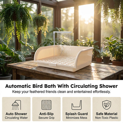 Automatic Bird Bath Basin with Shower