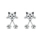 3D Cute Peeking Cat Stud Earrings