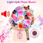 3D Pop-Up Musical Flower Bouquet Card with Lights