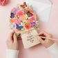 3D Pop-Up Musical Flower Bouquet Card with Lights