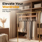 Multi-Clip Wooden Hanger for Closet Organization