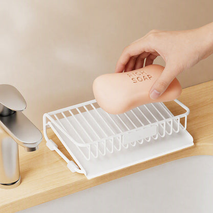Self-Draining Soap Dish Holder for Bathroom, Rust Resistant Soap Saver Tray with Water Drainage Design