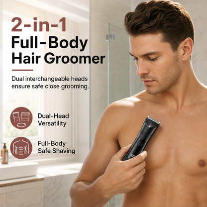 Men's 2-in-1 Electric Body Hair Trimmer