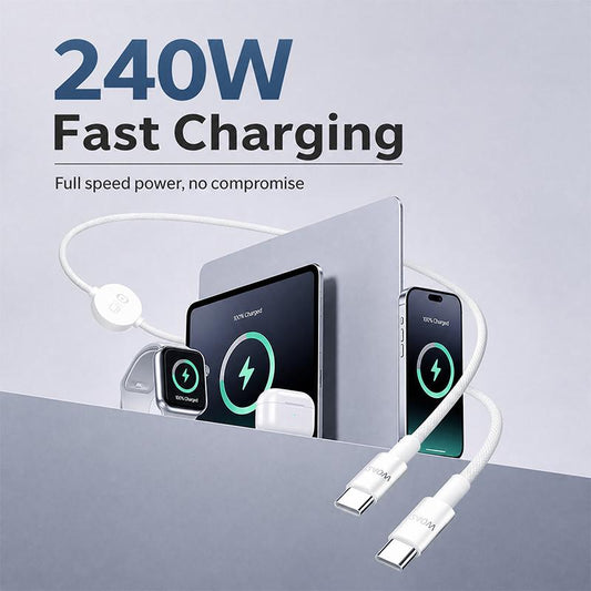 📱⌚ Multi-Device Fast Charging Cable – Snap-On Watch Charger & USB-C Power