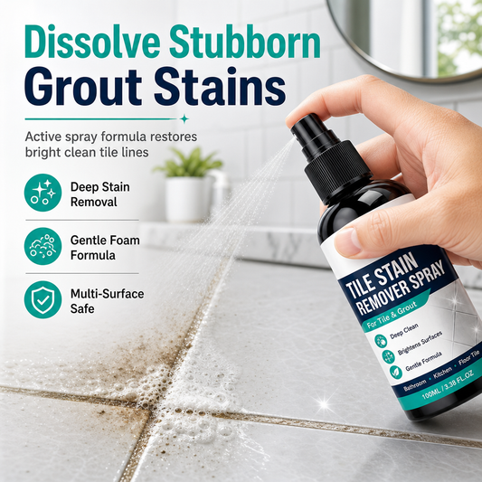 🧼🎯 Grout Cleaning Spray – Easy Care for Tile Lines & Damp-Area Stains