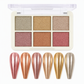 💅✨ 6-Color Solid Chrome Nail Powder – Rub-On Metallic Mirror Effect