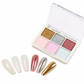 💅✨ 6-Color Solid Chrome Nail Powder – Rub-On Metallic Mirror Effect