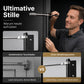 Adjustable stainless steel automatic door closer with silent damping
