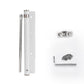 Adjustable stainless steel automatic door closer with silent damping