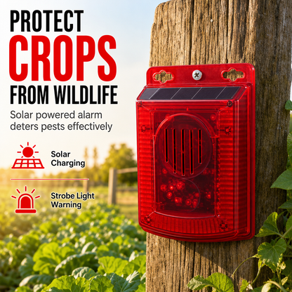 Solar Powered Outdoor Warning Alarm