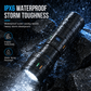 High-Power Rechargeable Handheld Flashlight with Shoulder Strap