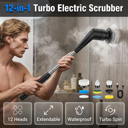 Multi-Functional Cordless Electric Spin Scrubber