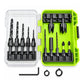 🔩✨ 15-Piece Countersink Drill Bit Set – Adjustable Depth for Flush Screw Finishes