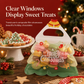 Cute Christmas Tree Transparent Gift Bag with Handle
