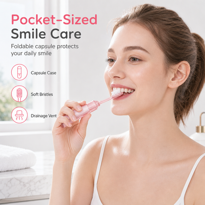 2-Piece Portable Travel Detachable Toothbrush Set