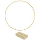 🎁🎄Christmas Sale 50% OFF!💞50K+ SOLD!⏳✨Gold Metal Floral Hoop Centerpiece with Wooden Stand