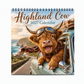 Highland Cow Series 12-Month Hanging Wall Calendar