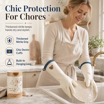 Nitrile Cleaning Gloves for Kitchen and Dishwashing