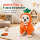 Warm Fleece Lined Pet Hooded Sweatshirt with Drawstring