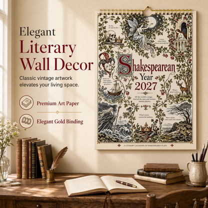 2027 Shakespeare Literary Wall Calendar