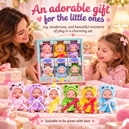 💥🧸Christmas Best Sellers-50% OFF!!🍼 Mini Baby Dolls in Animal Outfits: 6 Styles, Sleeping Design, Portable, Gift-Ready