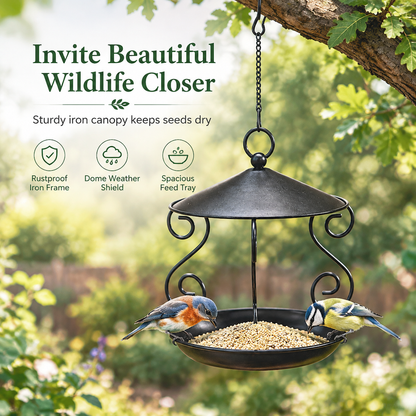 Outdoor Hanging Metal Feeder for Garden & Yard