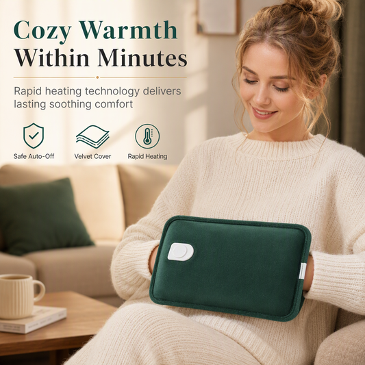 Rechargeable Electric Hot Water Bag and Hand Warmer with Soft Flannel Cover