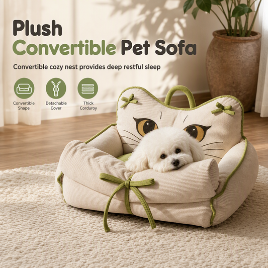 One Cozy Pet Bed. Two Ways to Lounge. 🐾
