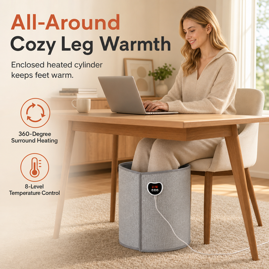 Electric Foot Warmer Under Desk Heating Pad with Fast Heat and Adjustable Temperature Control for Feet and Legs