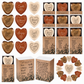 12-Piece Wooden Heart-Shaped Pocket Hug Token Set